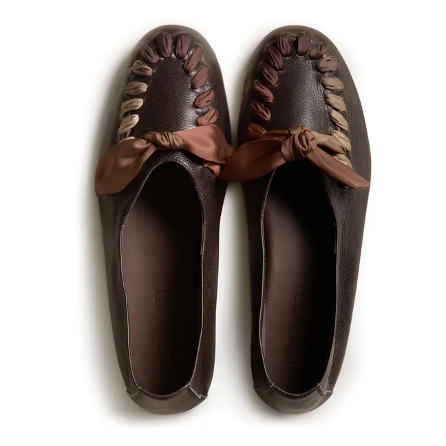 Mocassins Juliol Foulard Cuir | Ebène