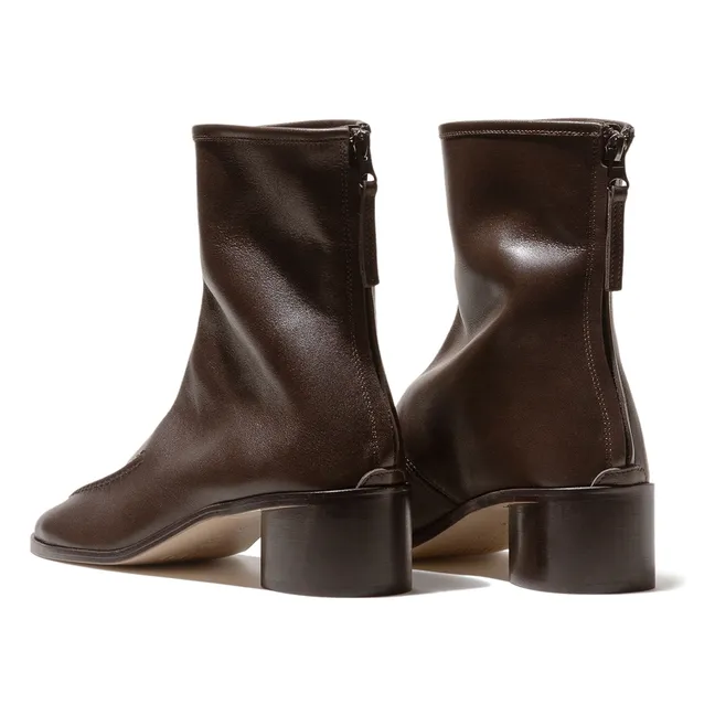 Bottines Juliol Heeled Cuir | Marron foncé