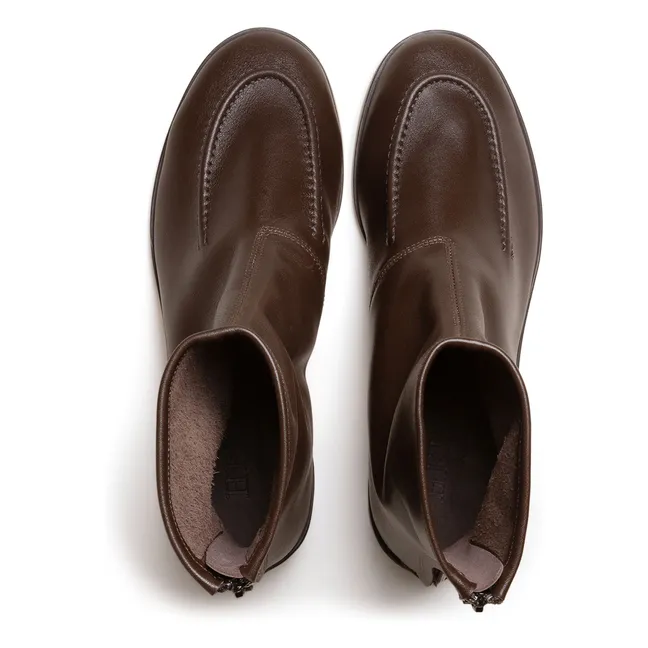 Bottines Juliol Heeled Cuir | Marron foncé