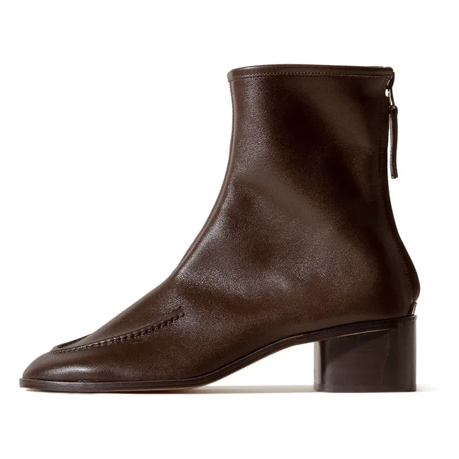 Bottines Juliol Heeled Cuir | Marron foncé