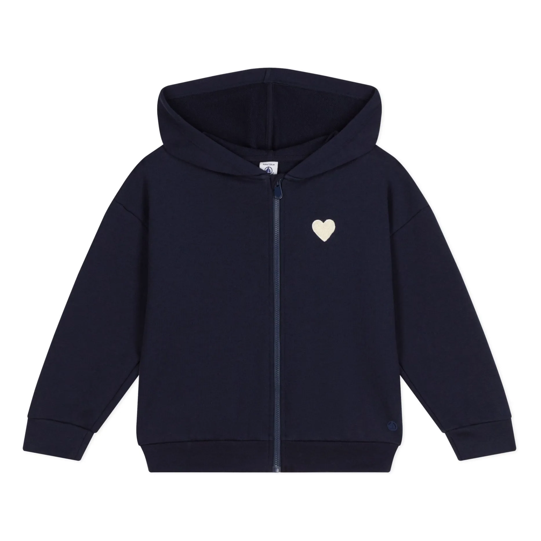 Petit Bateau Navy Blue Heart Hoodie