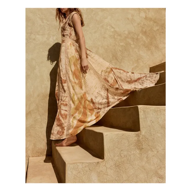 Robe Samsam Métallisée Soie | Beige