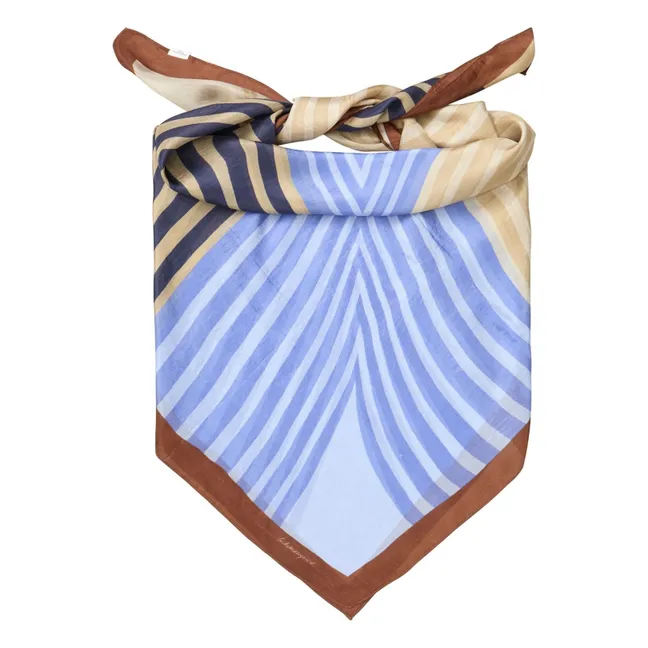 Pañuelo de seda Graphilia Taby | Azul