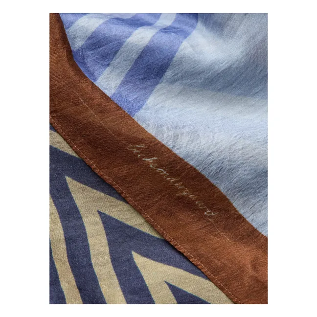 Pañuelo de seda Graphilia Taby | Azul