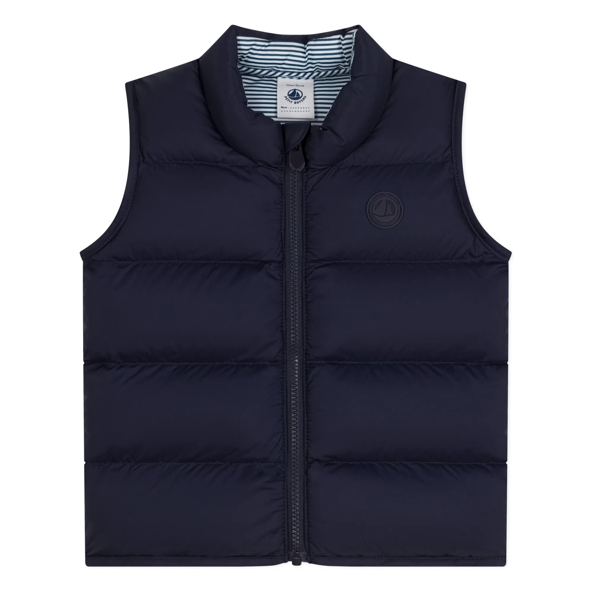 Petit Bateau Navy Blue Baby Sleeveless Down Jacket