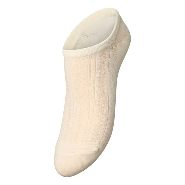 Chaussettes Crochia Coton | Crème