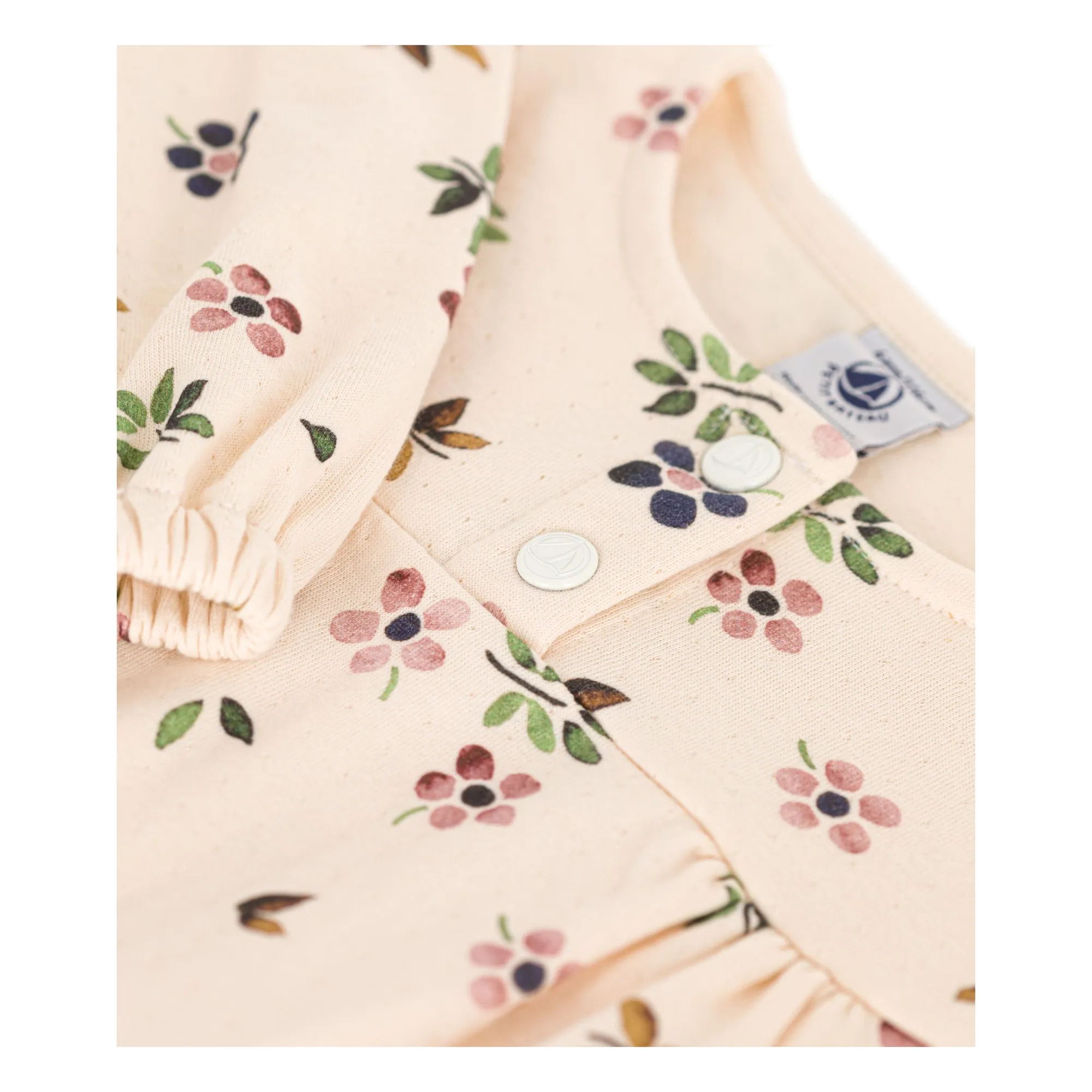 Blouse Tubique Fleurie | Beige- Image produit n°1