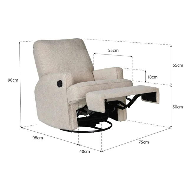 Fauteuil d'allaitement inclinable | Beige