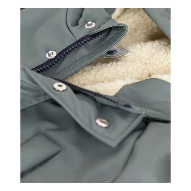 Impermeable con forro de sherpa | Verde
