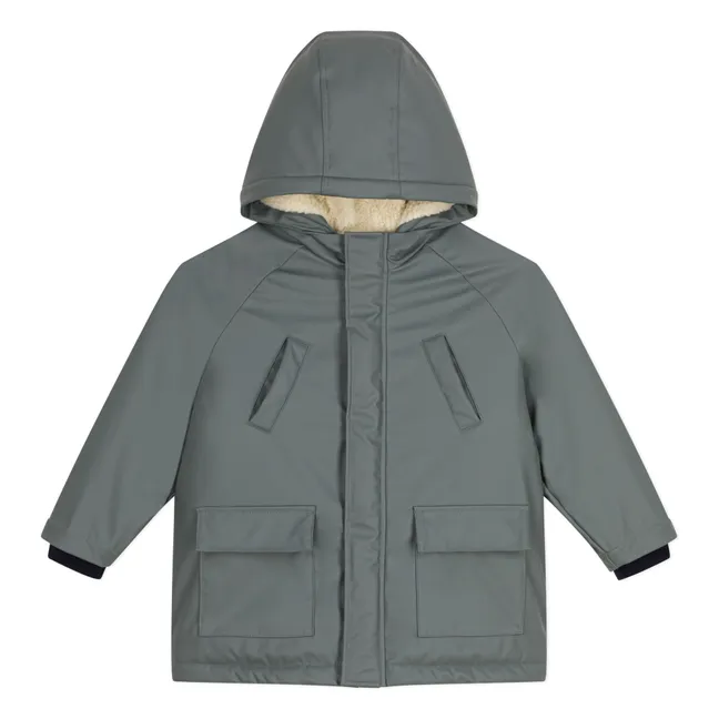 Impermeable con forro de sherpa | Verde