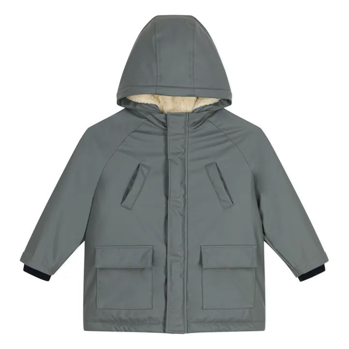 Impermeable con forro de sherpa | Verde- Imagen del producto n°0
