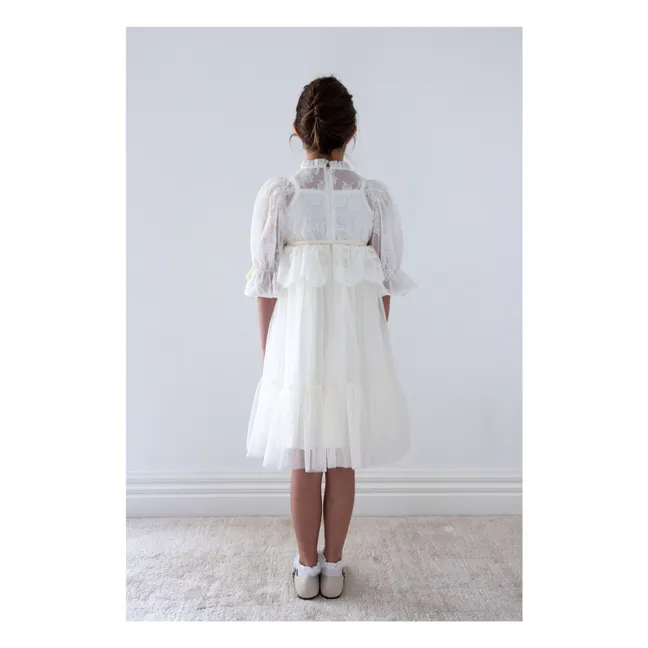 Robe Dentelle Tulle | Ecru