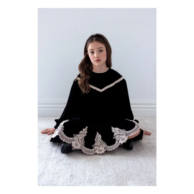 Robe Dentelle Velours | Noir