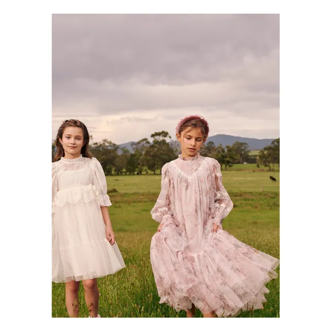 Robe Dentelle Tulle | Ecru
