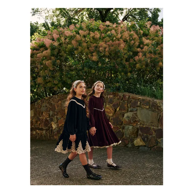 Robe Dentelle Velours | Noir