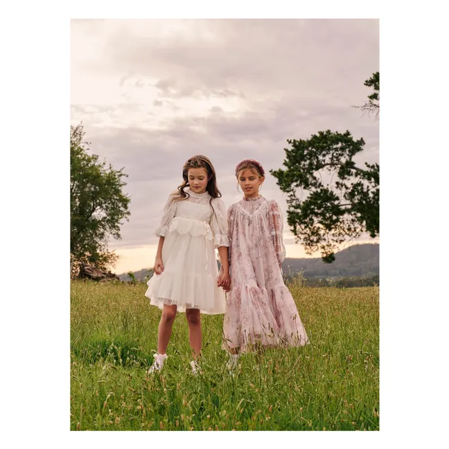 Robe Dentelle Tulle | Ecru