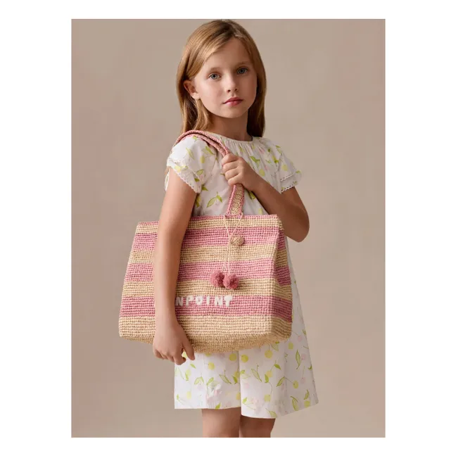 Sac Esma Rayé Raphia | Naturel