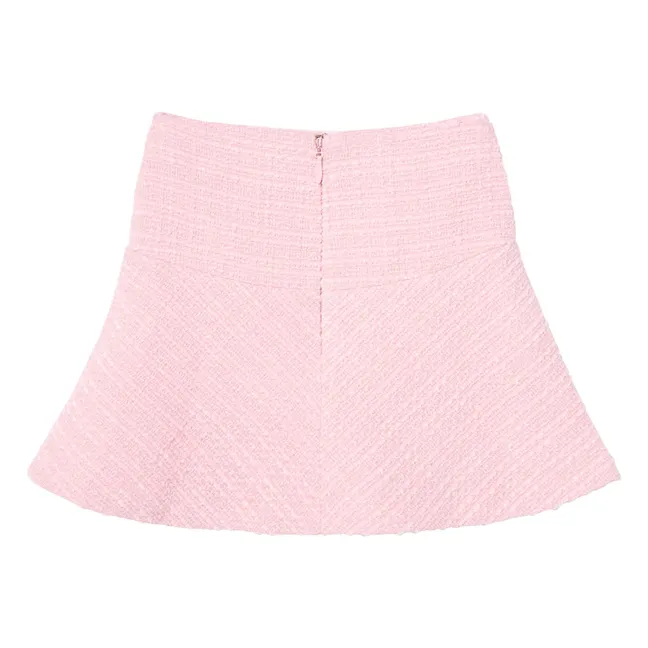 Jupe Powdered Petal Tweed | Rose poudré