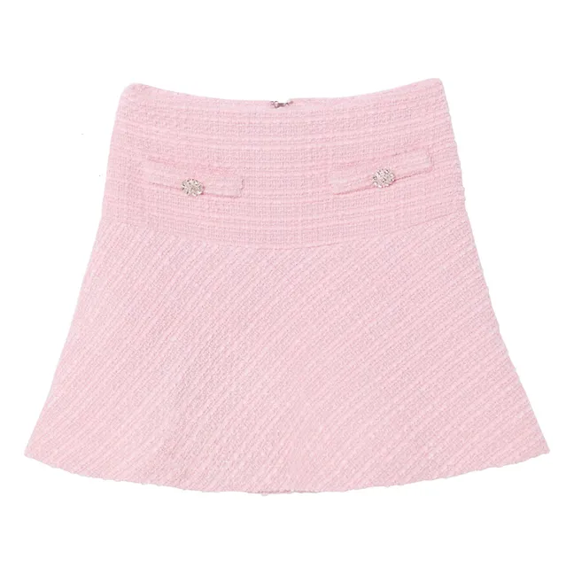 Jupe Powdered Petal Tweed | Rose poudré