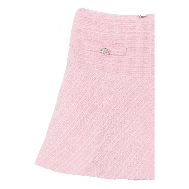 Jupe Powdered Petal Tweed | Rose poudré