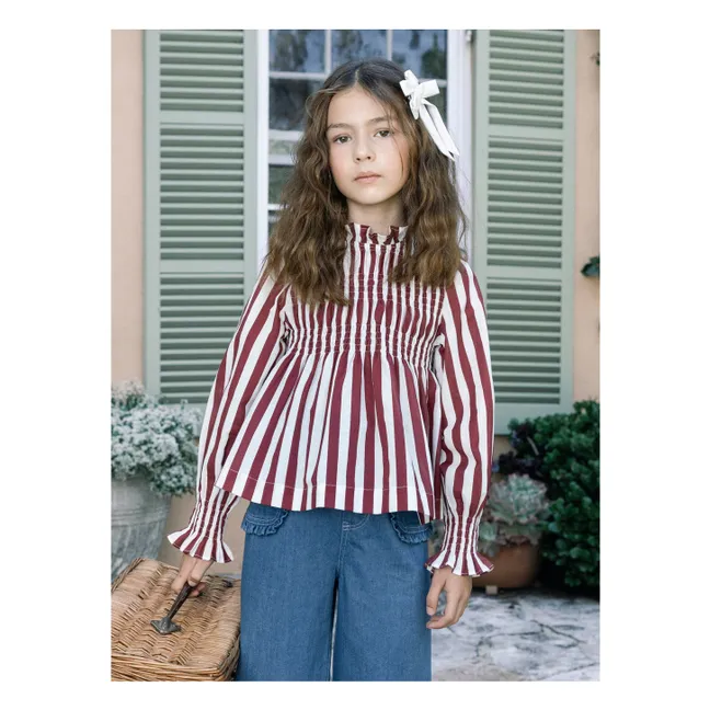 Blouse Laurel Rayée | Bordeaux