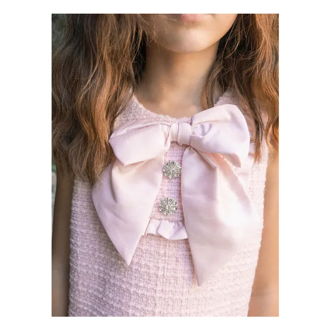 Powdered Petal Tweed Dress | Powder pink