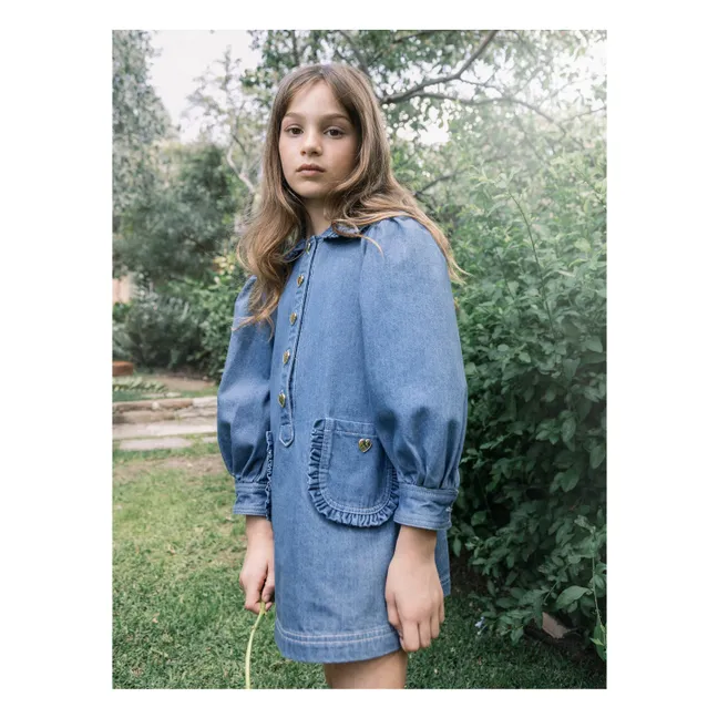 Robe Heartstring Denim | Bleu