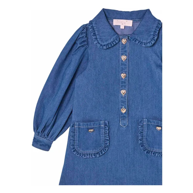 Heartstring Denim Dress | Blue