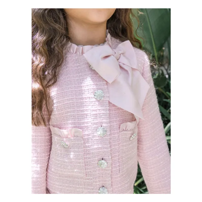 Powdered Petal Tweed Jacket | Powder pink