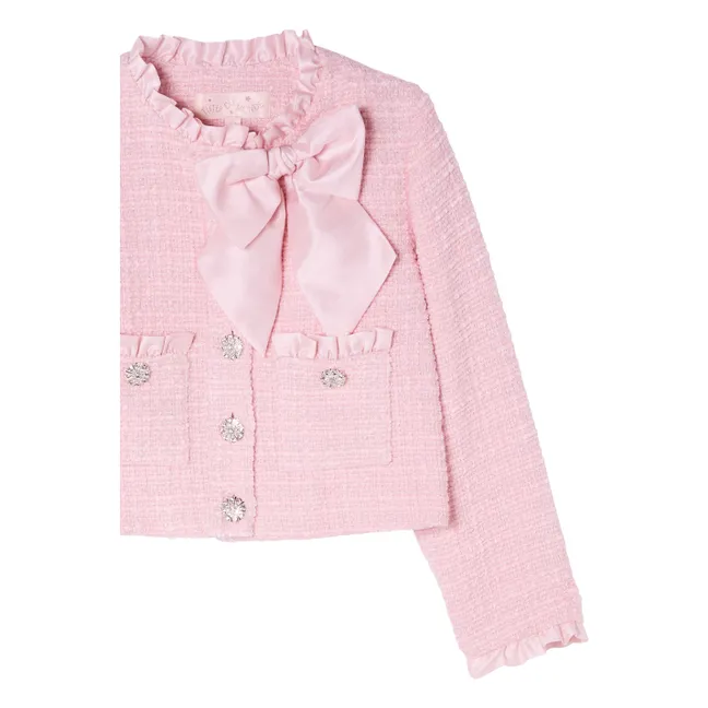 Powdered Petal Tweed Jacket | Powder pink
