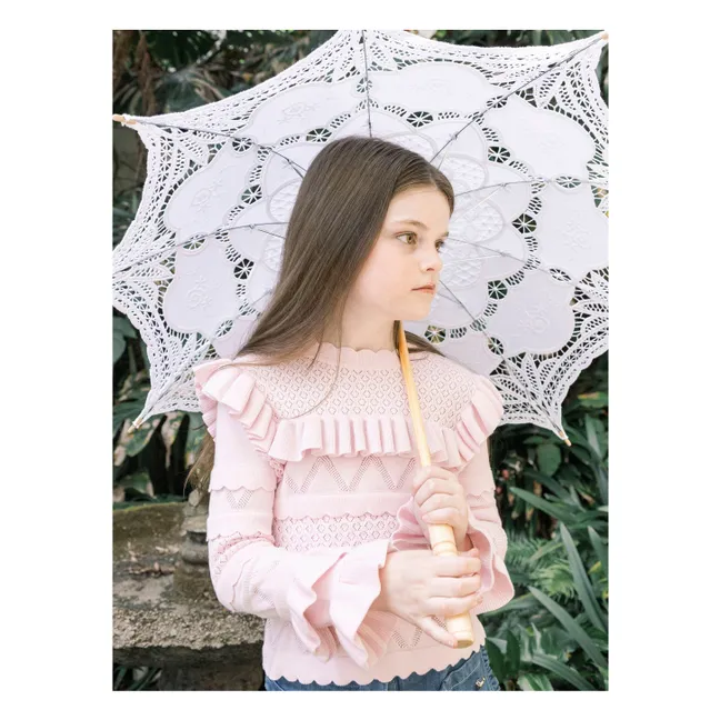 Forget Me Not Fine Knit Sweater | Powder pink