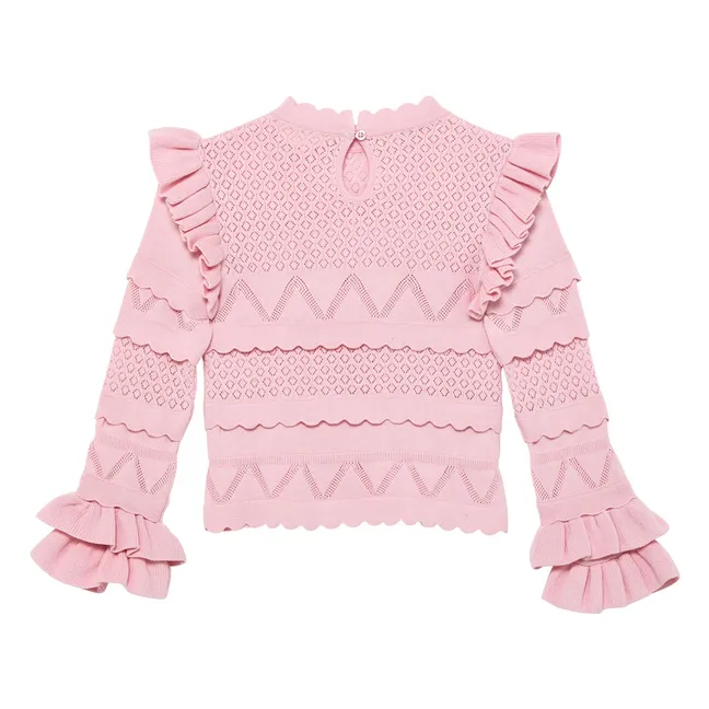 Forget Me Not Fine Knit Sweater | Powder pink