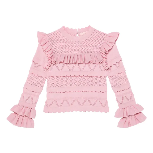 Forget Me Not Fine Knit Sweater | Powder pink