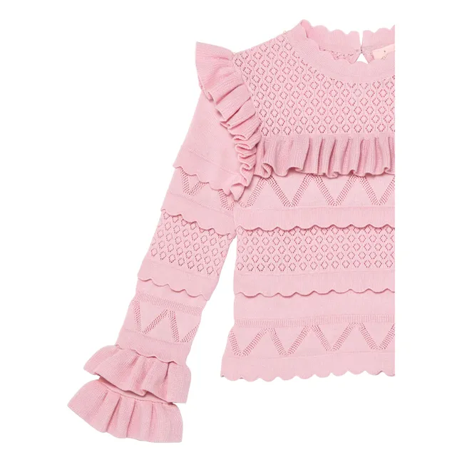 Forget Me Not Fine Knit Sweater | Powder pink
