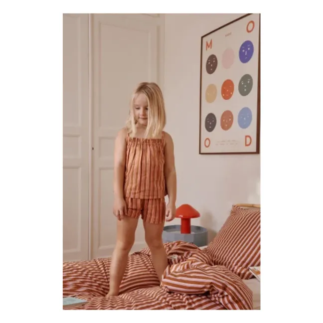 Striped Paseru pyjamas | Orange