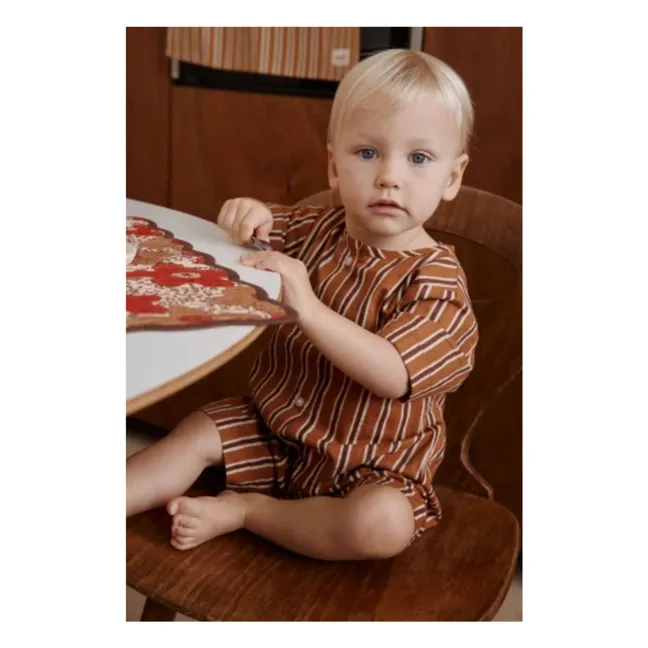Pyjama Pimo Rayé | Marron