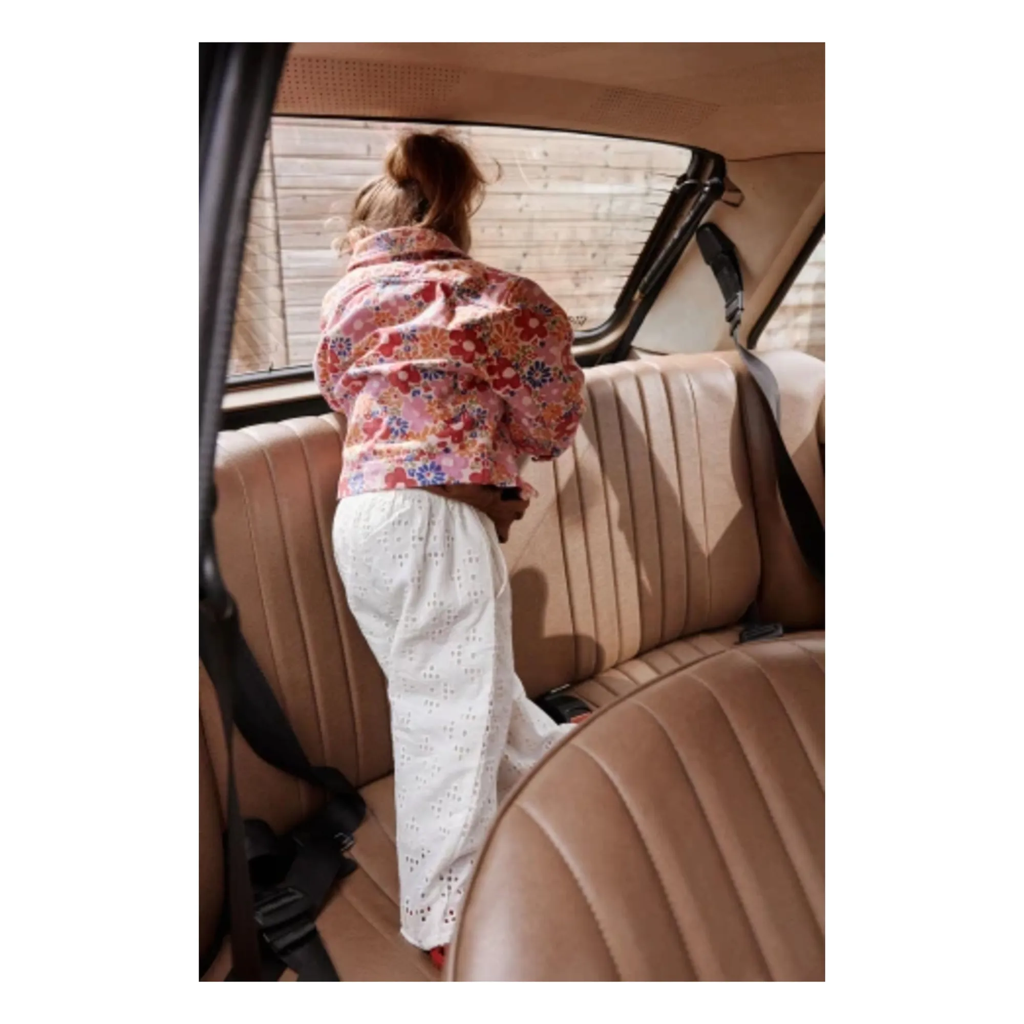Pantalon Broderie Anglaise Hitam | Crème- Image produit n°2