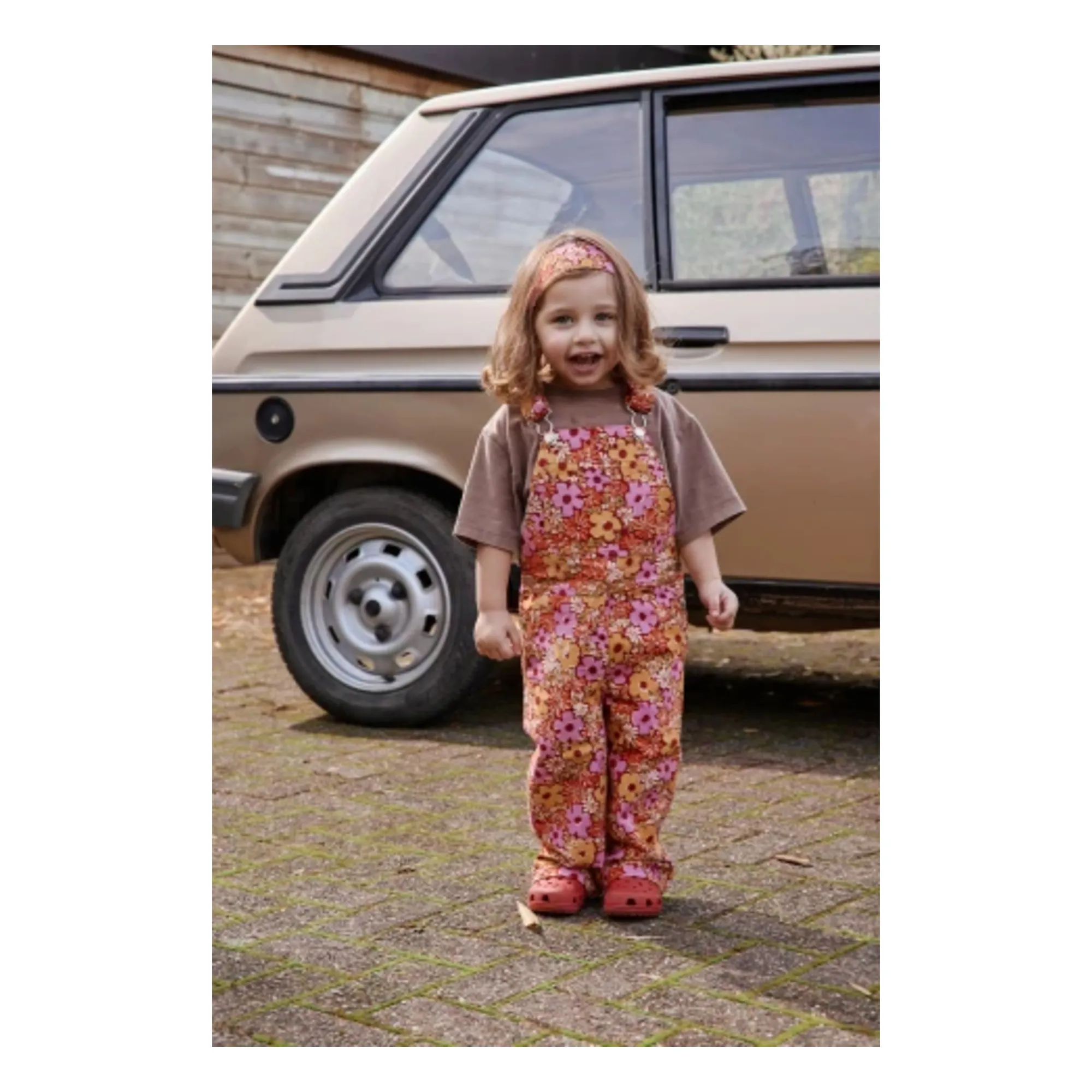 Salopette Macha Fleurie | Rose- Image produit n°1