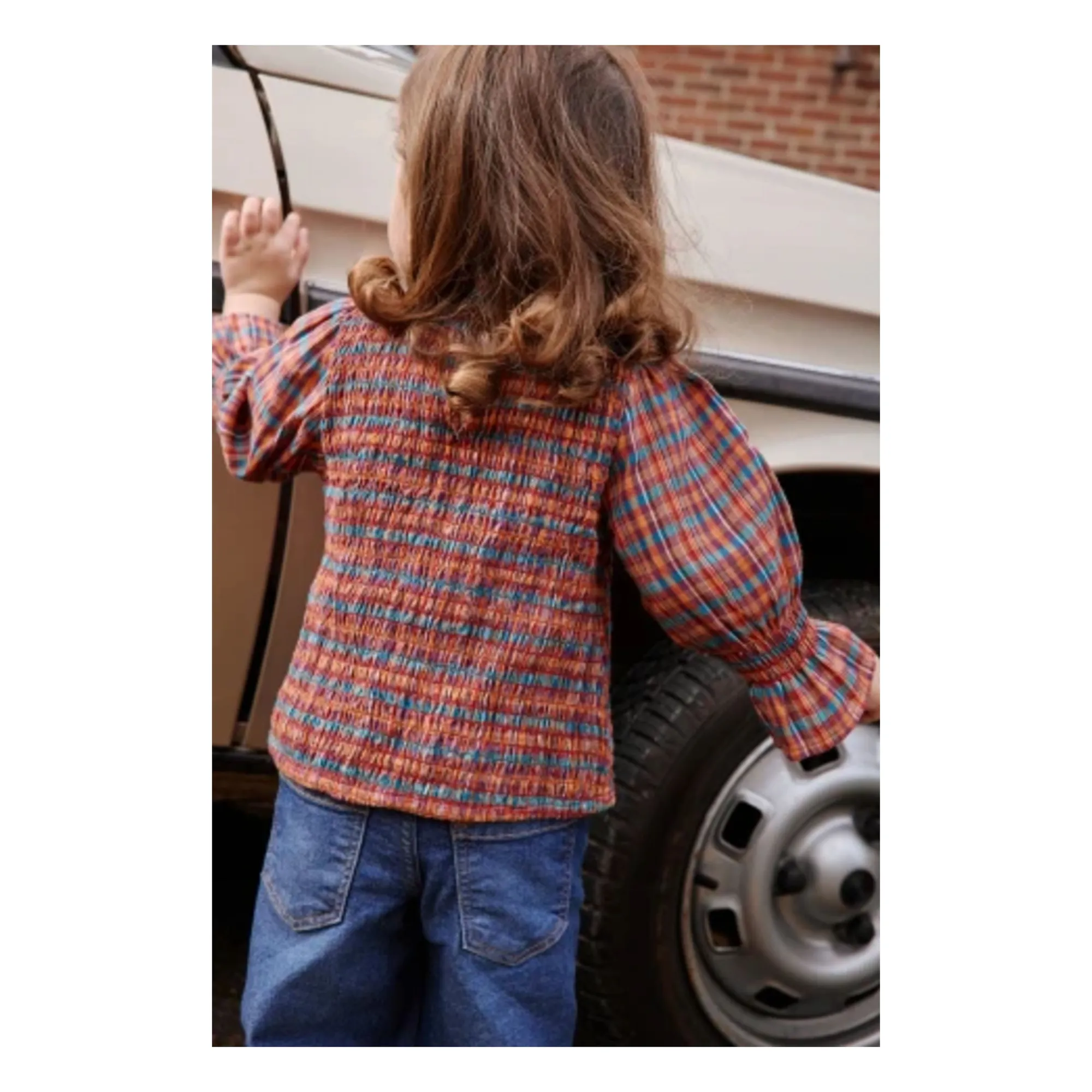 Blouse Biya Carreaux | Marron- Image produit n°2