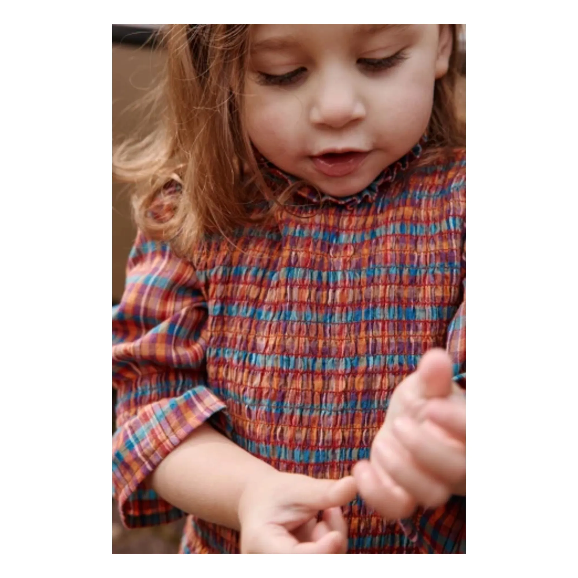 Blouse Biya Carreaux | Marron- Image produit n°1