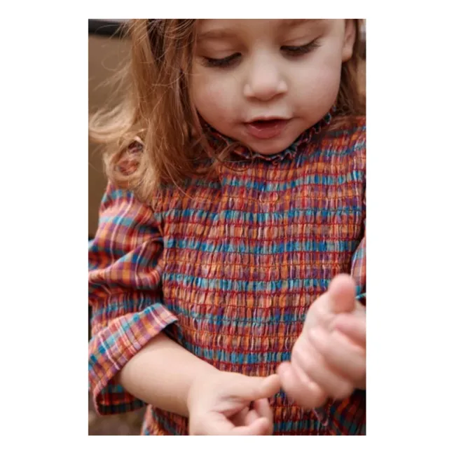 Blusa de cuadros Biya | Marrón