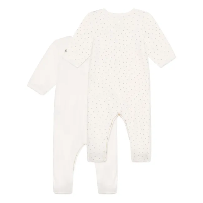 Set di 2 pigiami in velluto Sleep Well | Bianco