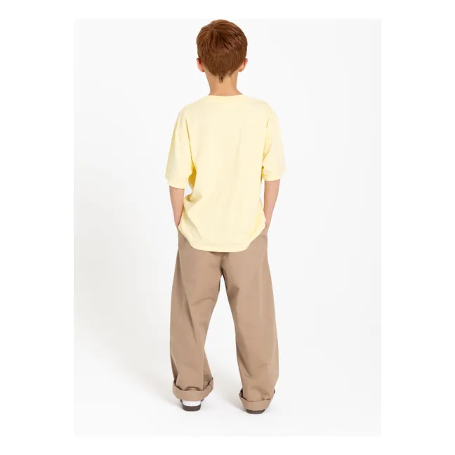 King T-shirt Organic cotton | Lemon yellow