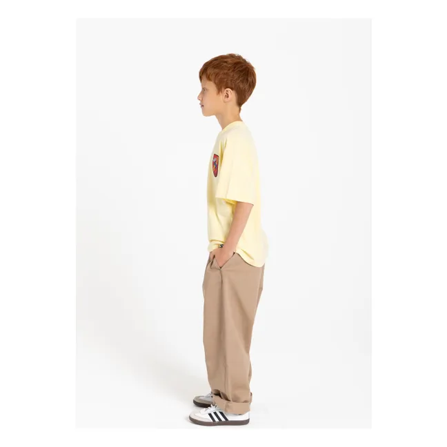 King T-shirt Organic cotton | Lemon yellow