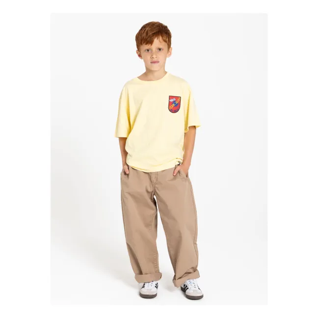 King T-shirt Organic cotton | Lemon yellow