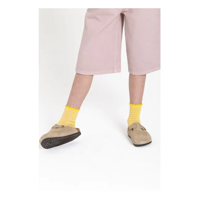 Chaussettes Lolita Rayées | Jaune