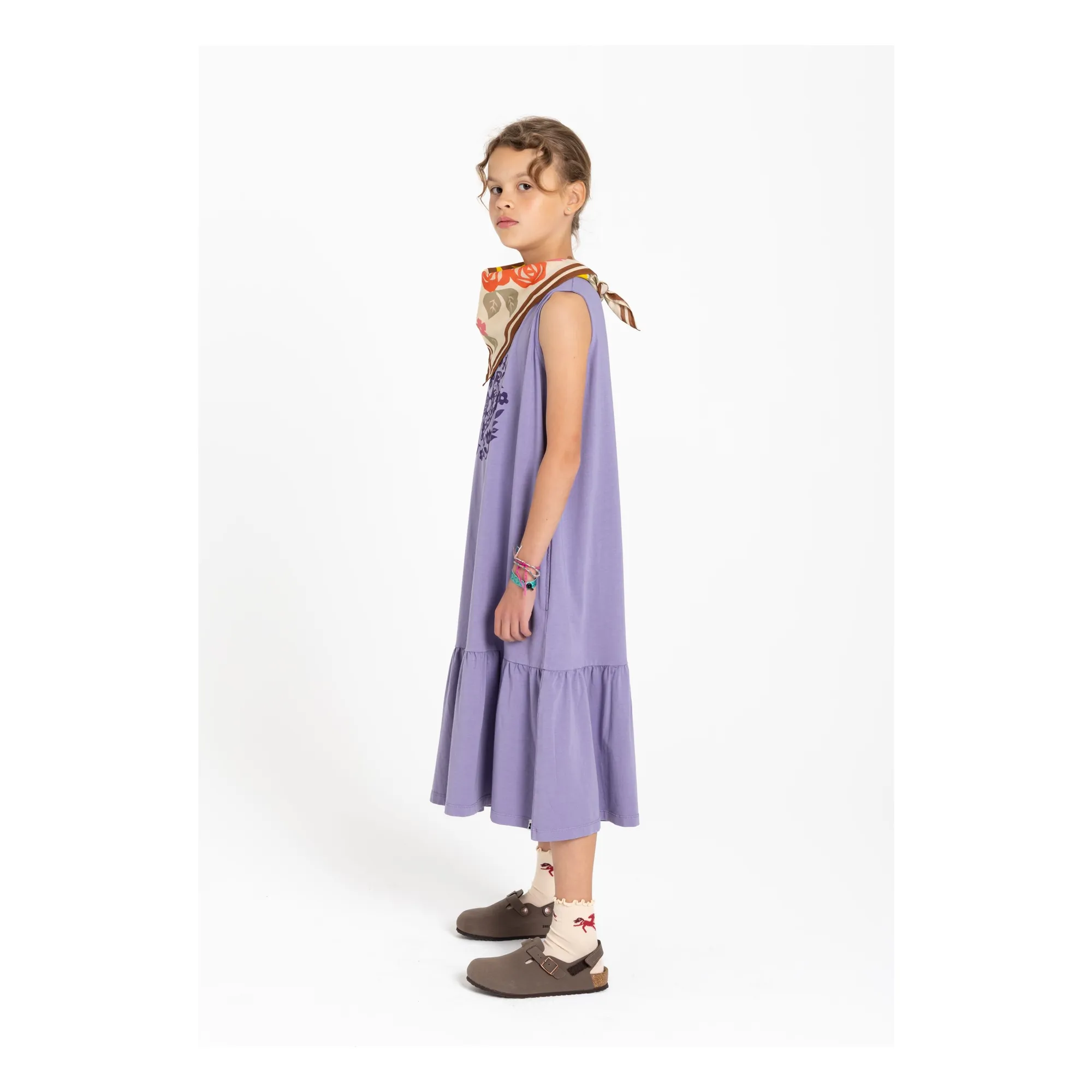 Robe Sans Manches Lyra Coton Bio | Lavande- Image produit n°2