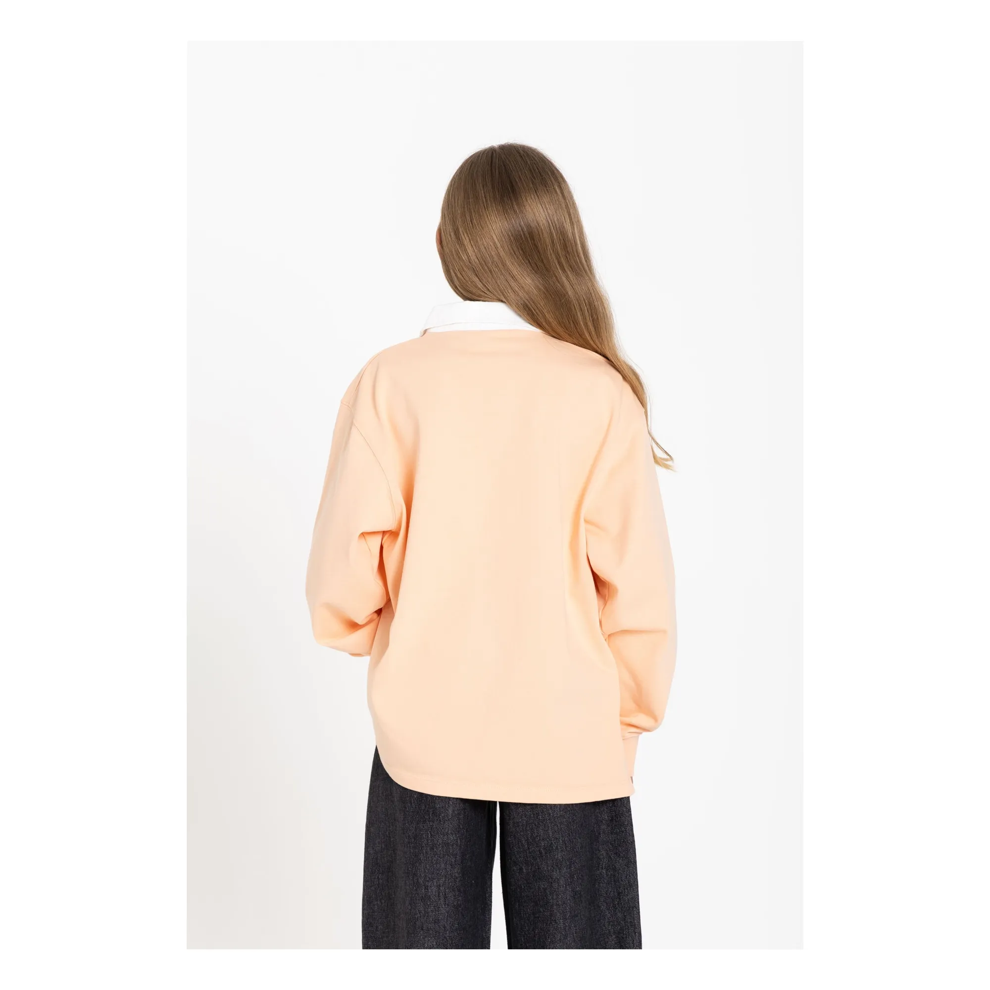 Polo Millie Rayé Coton Bio | Rose pêche- Image produit n°9