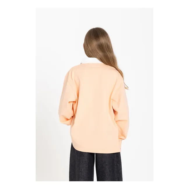 Polo Millie Rayé Coton Bio | Rose pêche