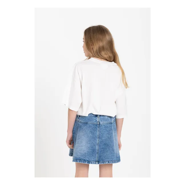T-shirt Oversize Filo Coton Bio | Blanc